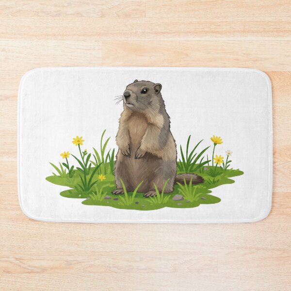 Item preview, Curious Marmot Standing in a Lush Green Meadow designed and sold by Keith Fraley.