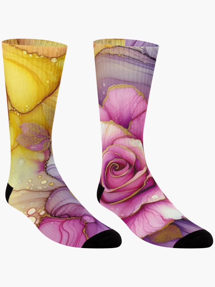 Thumbnail 3 of 5, Socks, Pink Rose  designed and sold by GraphicsClub.