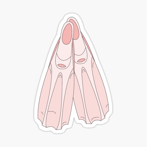 Pink Flippers Sticker