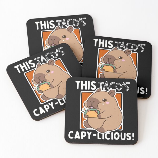 Item preview, This Taco's Capy-Licious with a Cute Capybara eating taco T-Shirt Design designed and sold by LiamRhymes.