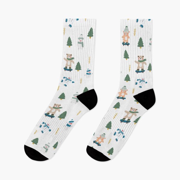 Item preview, Copy of  Bears and Snowmen Ice-Skating with pine designed and sold by saraartjem.