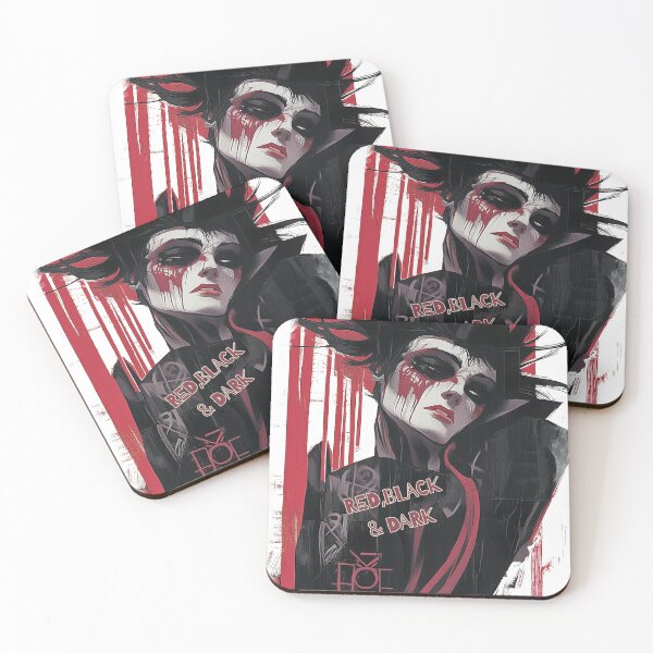 Item preview, Red, Black & Dark. Paint splatter character. Text Version. designed and sold by Shoot-The-Moon.