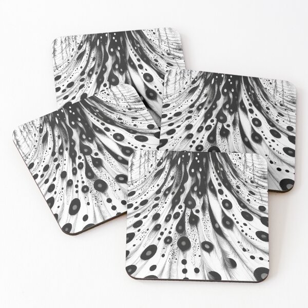 Item preview, model pattern deck black and white style elegance elegant for dress stylish interacting shapes, forms and lines vibrant energy art designed and sold by Aquariusblend.