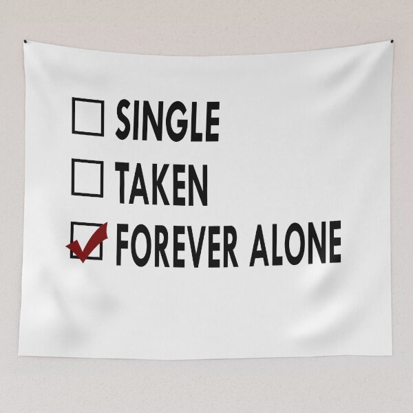 Item preview, Anti Love Forever Alone Black White designed and sold by Sasya.