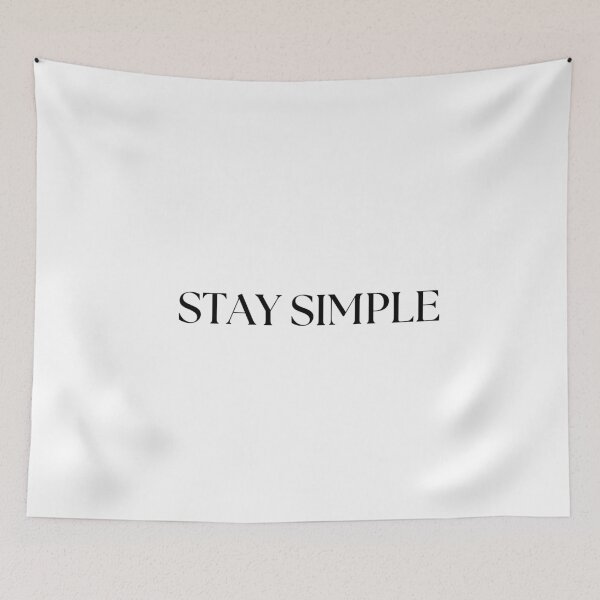 Item preview, Minimalist 'Stay Simple' Text Art – Clean Modern White Design designed and sold by AkithSelling.
