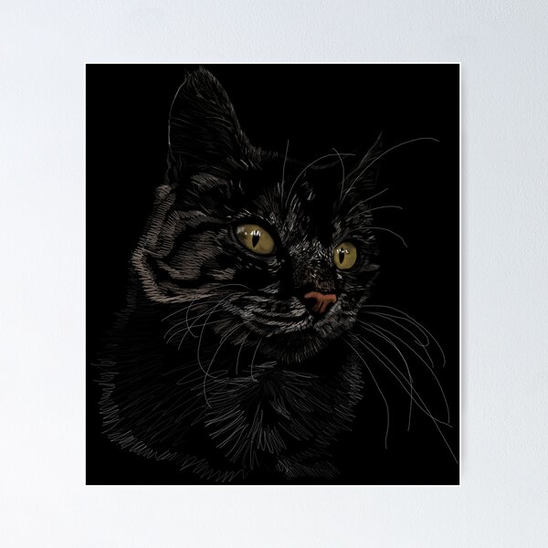 "Pinger" Jamie's Hand-Drawn Cat Collection Poster