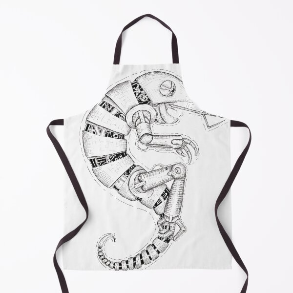 Item preview, Mechanical chameleon in pen and ink designed and sold by EdwardGeorgeArt.