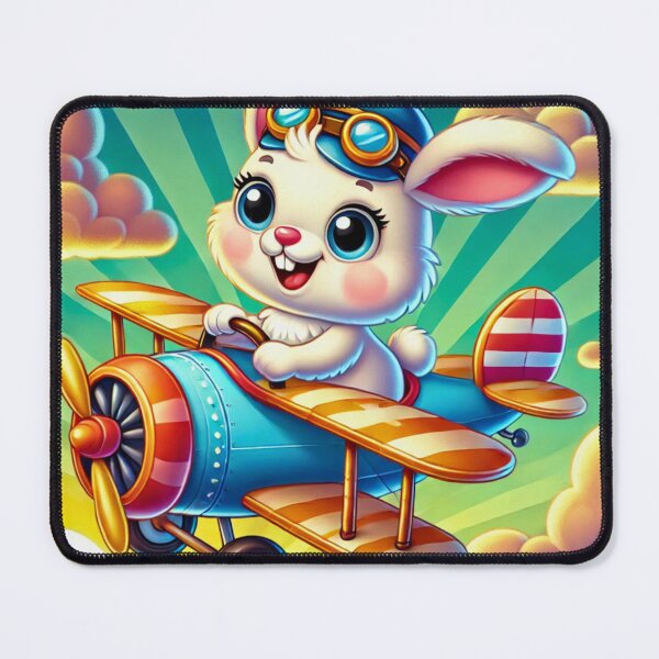 Item preview, A cheerful bunny flies a plane designed and sold by Azazel77.