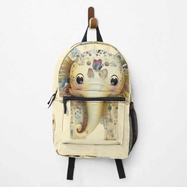 Item preview, Elephant Baby with floral and botanic motifs. designed and sold by Shoot-The-Moon.