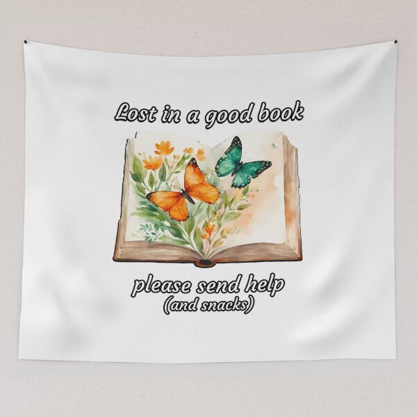 Item preview, Lost in a good book... please send help (and snacks) 1 designed and sold by Tom-Johnson.
