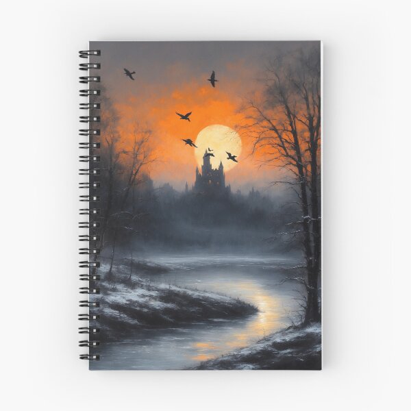 Item preview, Mystical Sunset Over a Dark Castle designed and sold by darkgothicart.