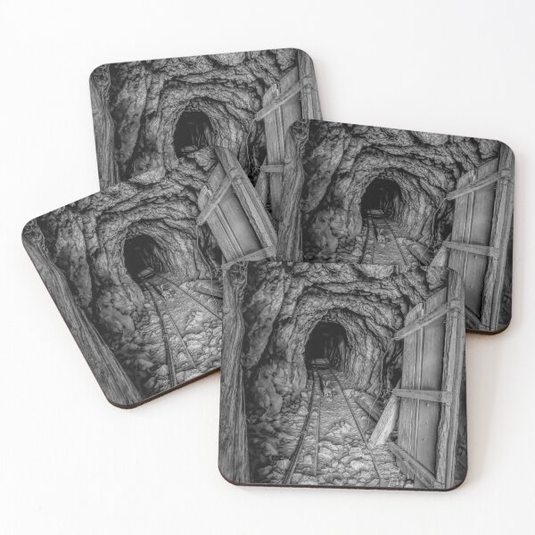 Item preview, Abandoned Mine Entrance in Death Valley Desert BW designed and sold by jrtwynam.