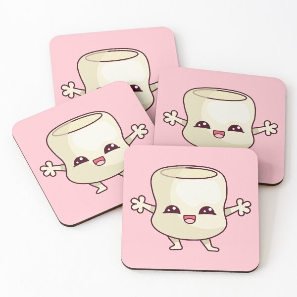 Item preview, Divertido personaje de malvavisco en estilo kawaii. Ilustración de postre dulce designed and sold by IrinaCuteLab.