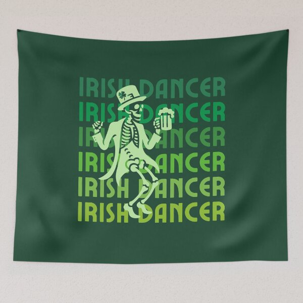 Item preview, Irish Dancer, Feis, Oireachtas, Ghillies,St Patricks Day,  Irish Dancer Skeleton, Kiss Me im Irish designed and sold by KolorellaS.