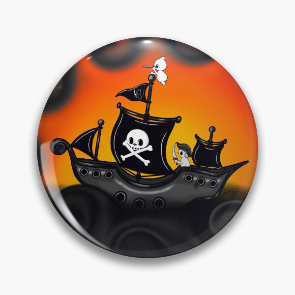 Item preview, pirate ghostship with cute ghosts designed and sold by Pezi-Creation.