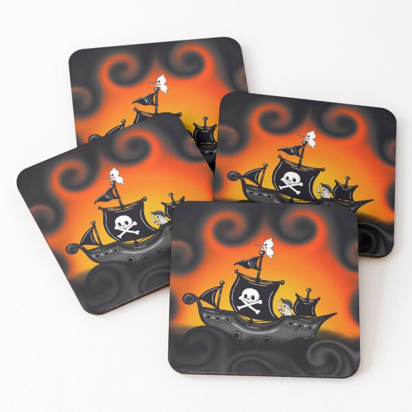 Item preview, pirate ghostship with cute ghosts designed and sold by Pezi-Creation.