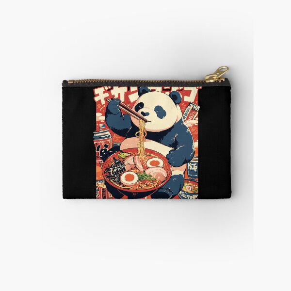 Item preview, Funny Panda eating bowl of spicy beef ramen noodles designed and sold by Nightarcade.
