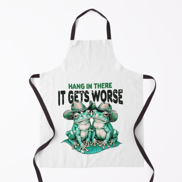 Item preview, Hang In There It Gets Worse Funny quote design Humorous retro Funn Western frog graphic Mental health quote designed and sold by MotivaChic.