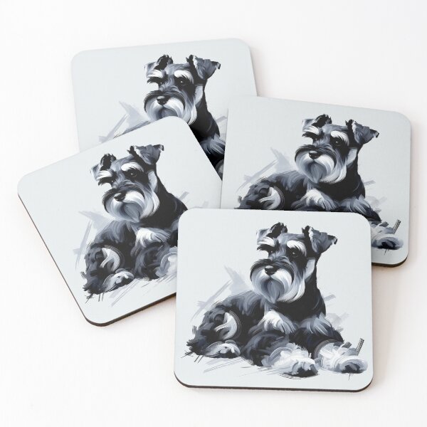 Item preview, Gorgeous Black and White Miniature Schnauzer designed and sold by Now's Good Designs.