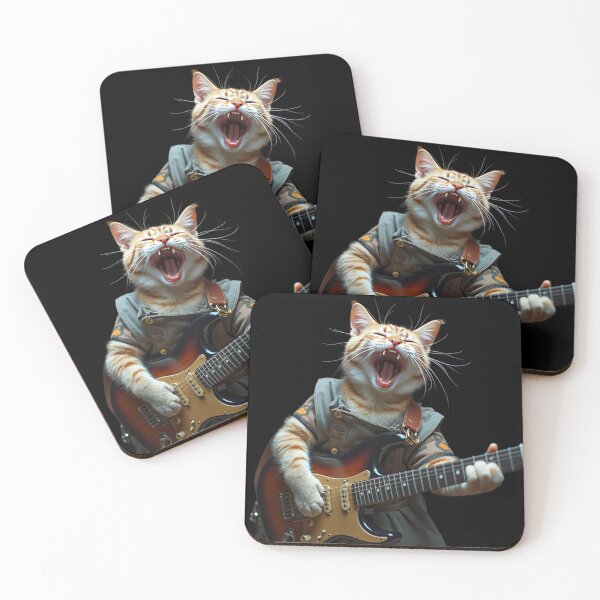 Item preview, cat with a guitar designed and sold by Digital Art and Funny Pets.