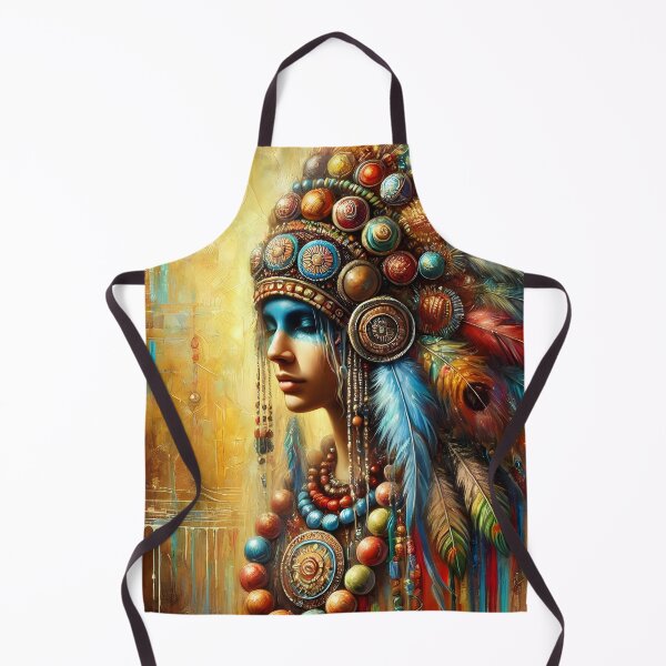 Item preview, Vibrant Feathered Headdress Art designed and sold by inkNext.