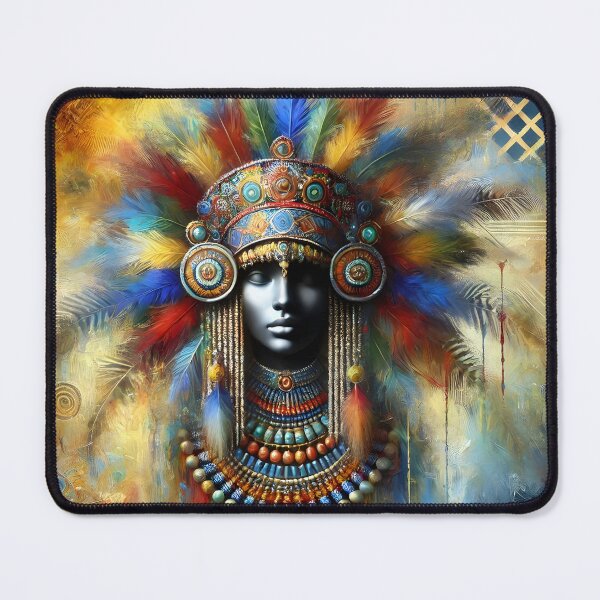 Item preview, Vibrant Feathered Tribal Headdress Art designed and sold by inkNext.