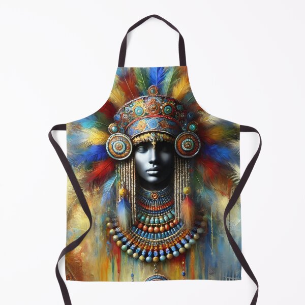 Item preview, Vibrant Feathered Tribal Headdress Art designed and sold by inkNext.