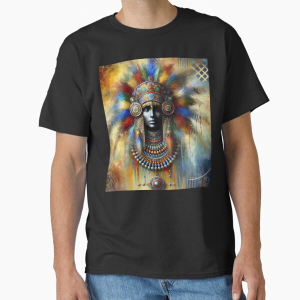 Item preview, Vibrant Feathered Tribal Headdress Art designed and sold by inkNext.
