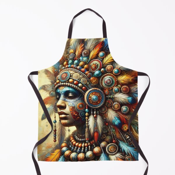 Item preview, Vibrant Feathered Headdress with Beaded Ornaments designed and sold by inkNext.