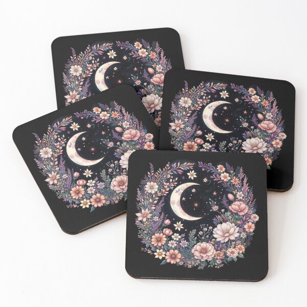 Item preview, Floral Aesthetic cottagecoreChic Boho Moon Phases luna,Vintage Moon Flowers Astrology Celestial boho aesthetics and Moon Astrology Lovers designed and sold by Collagedream.