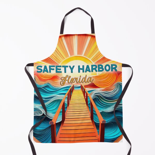 Item preview, Safety Harbor Florida Retro Vintage Sunset Artwork designed and sold by Mandeville Photography.