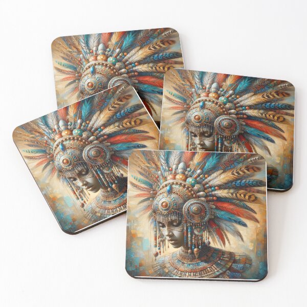 Item preview, Ornate Feathered Headdress Cultural Art designed and sold by inkNext.