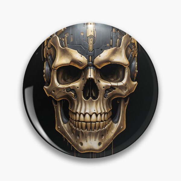 Item preview, future iron-gold skull design artwork designed and sold by THE P   PERCENT.