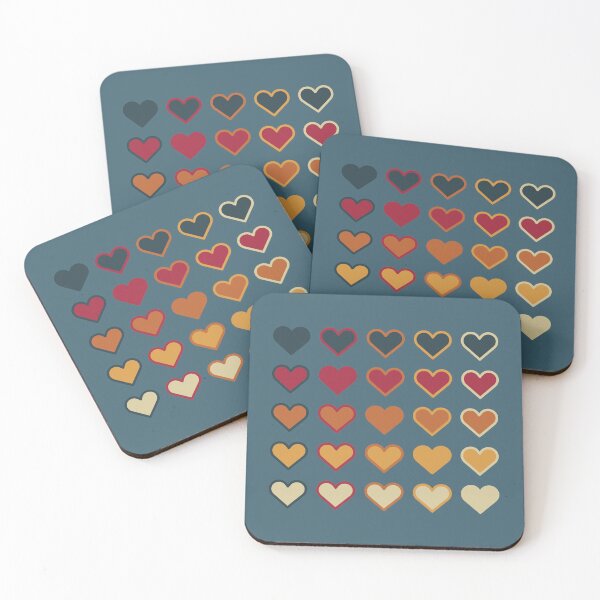 Item preview, Retro Hearts Vintage Colors designed and sold by TheSassyNoble.