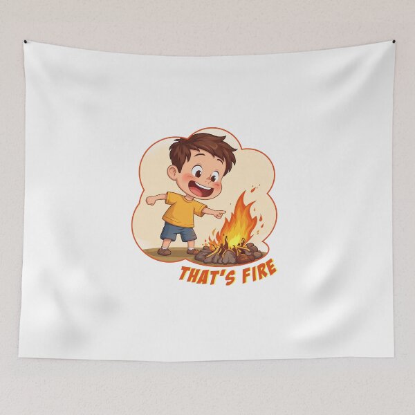 Item preview, That's Fire, Fire AF, that is fire, fire funny, cartoon that's fire, current slang designed and sold by SavageLegion.