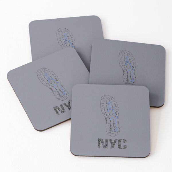 Item preview, New York Runner Marathon Route Cityscape Shoe Print | New York 26.2 designed and sold by Bored Imagination .