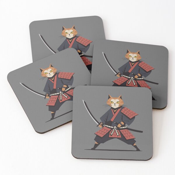 Item preview, japanese samurai style cat designed and sold by wi geon.