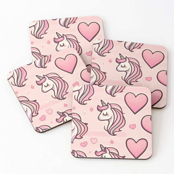 Item preview, Adorable Unicorn and Heart Pattern designed and sold by Furbulous Faces.