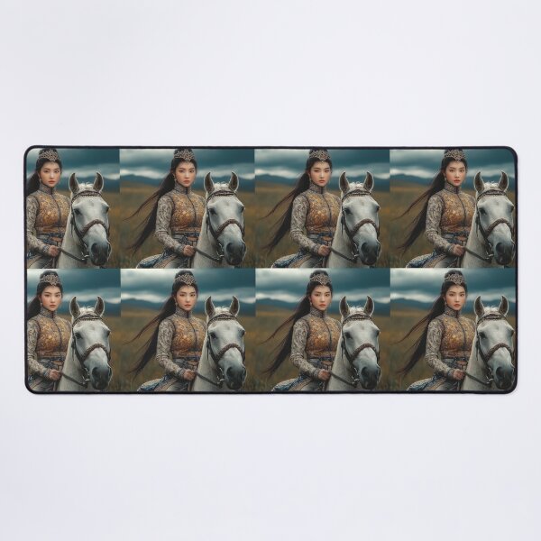 Item preview, Regal Mongolian Warrior on Horseback designed and sold by ArtVibeCo.