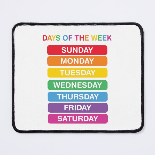 Item preview, Days of the Week nursery poster designed and sold by BuxomBabe21.