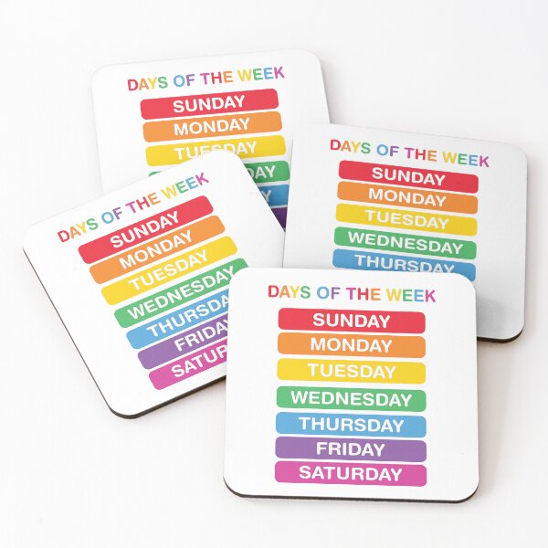 Item preview, Days of the Week nursery poster designed and sold by BuxomBabe21.