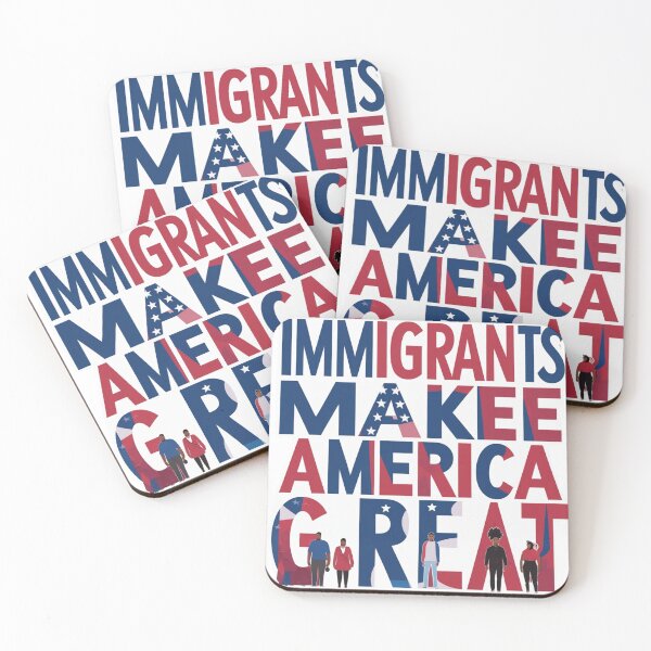 Item preview, Immigrants Make America Great - Patriotic Typography designed and sold by DreamyDesigns17.