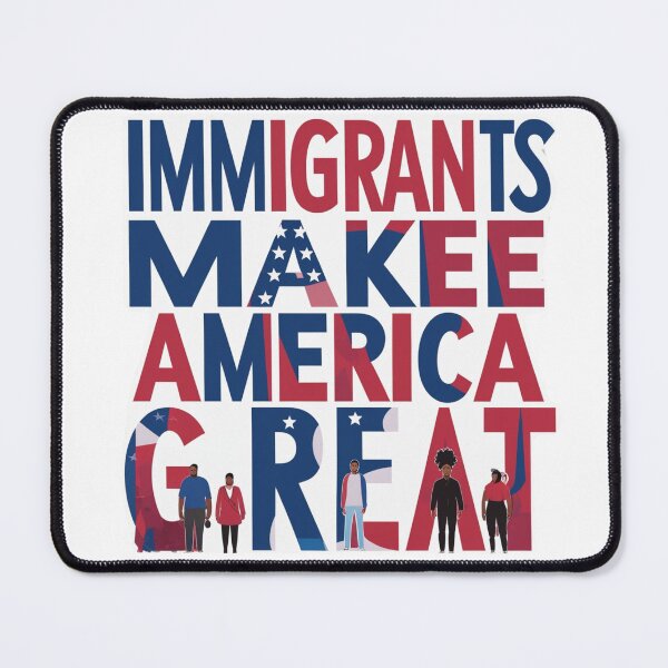 Item preview, Immigrants Make America Great - Patriotic Typography designed and sold by DreamyDesigns17.