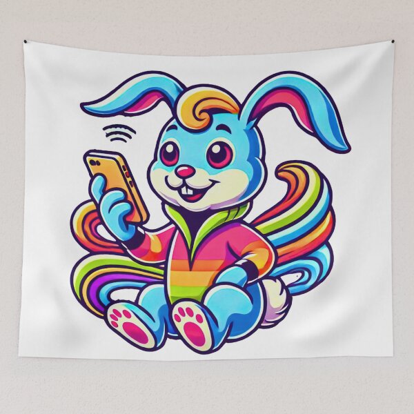 Item preview, Rabbits Rabbits with a phone designed and sold by Azazel77.