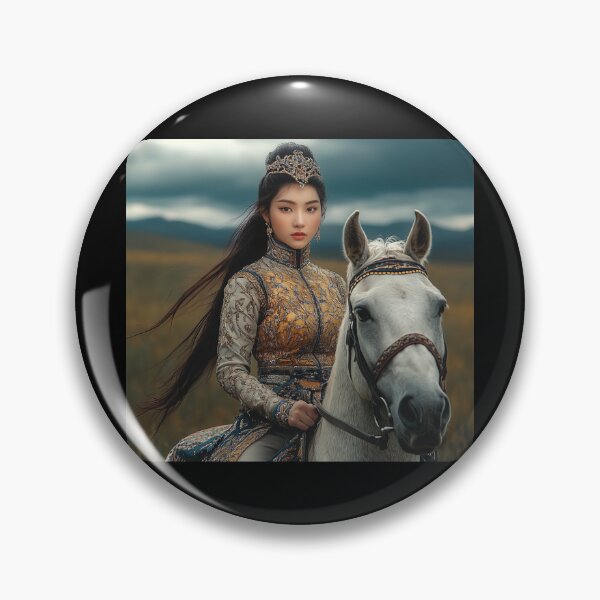 Item preview, Regal Mongolian Warrior on Horseback designed and sold by ArtVibeCo.