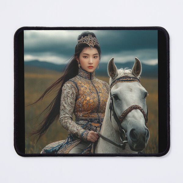 Item preview, Regal Mongolian Warrior on Horseback designed and sold by ArtVibeCo.