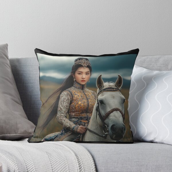 Item preview, Regal Mongolian Warrior on Horseback designed and sold by ArtVibeCo.