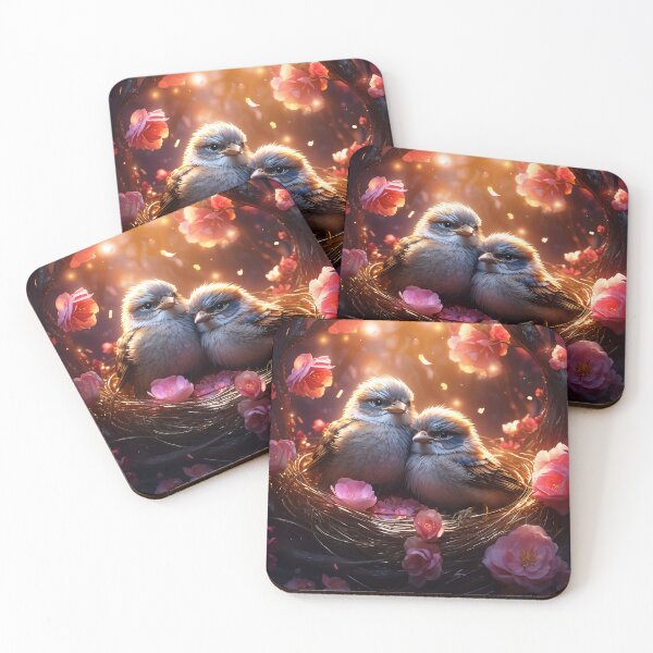 Item preview, Lovebirds in a Cozy Nest designed and sold by Abdu  Innovations.