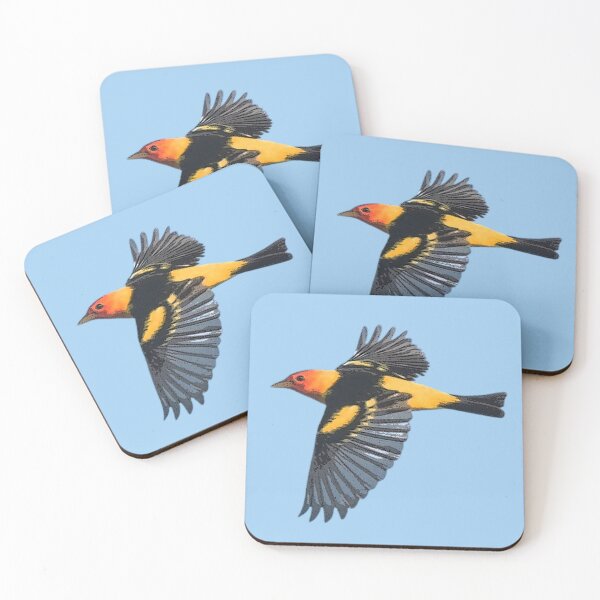 Item preview, Western Tanager Flying Color Design  designed and sold by designsasstultd.