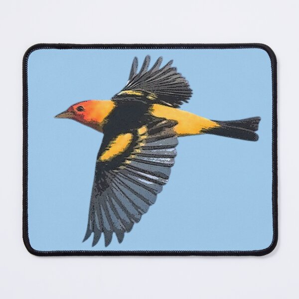 Item preview, Western Tanager Flying Color Design designed and sold by designsasstultd.
